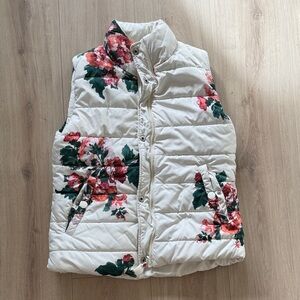 Floral reversible Puffer Vest